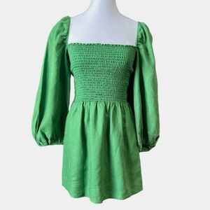Reformation Green Mini Dress